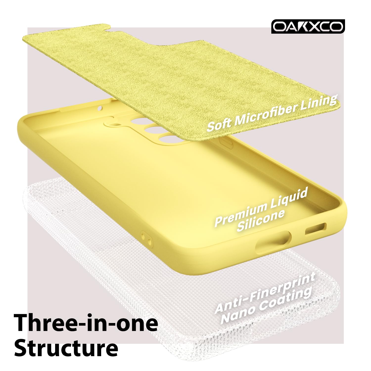 oakxco for Samsung Galaxy S24 Ultra Phone Case Liquid Silicone, Thin Slim Soft Rubber Gel TPU Plain Simple Cover for Women Girl Cute, Matte Solid Color, Brown Khaki Nude — view 421