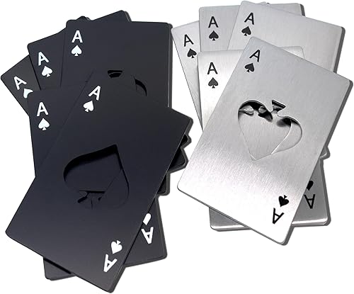 Práctico abrebotellas de tarjetas, abrebotellas de cartera, abrebotellas personalizado, abridor de botellas de aspecto divertido, acero inoxidable