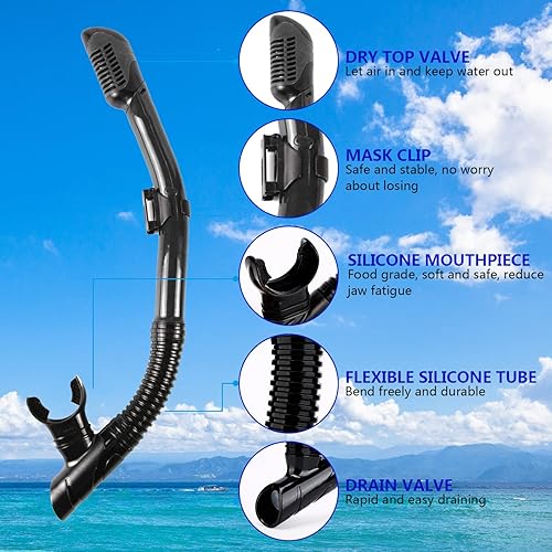 Miniatura 5 de Equipo de snorkel Máscara de snorkel Conjunto de buceo Máscara de buceo Máscara de buceo Equipo de snorkel Gafas de natación Conjunto de snorkel