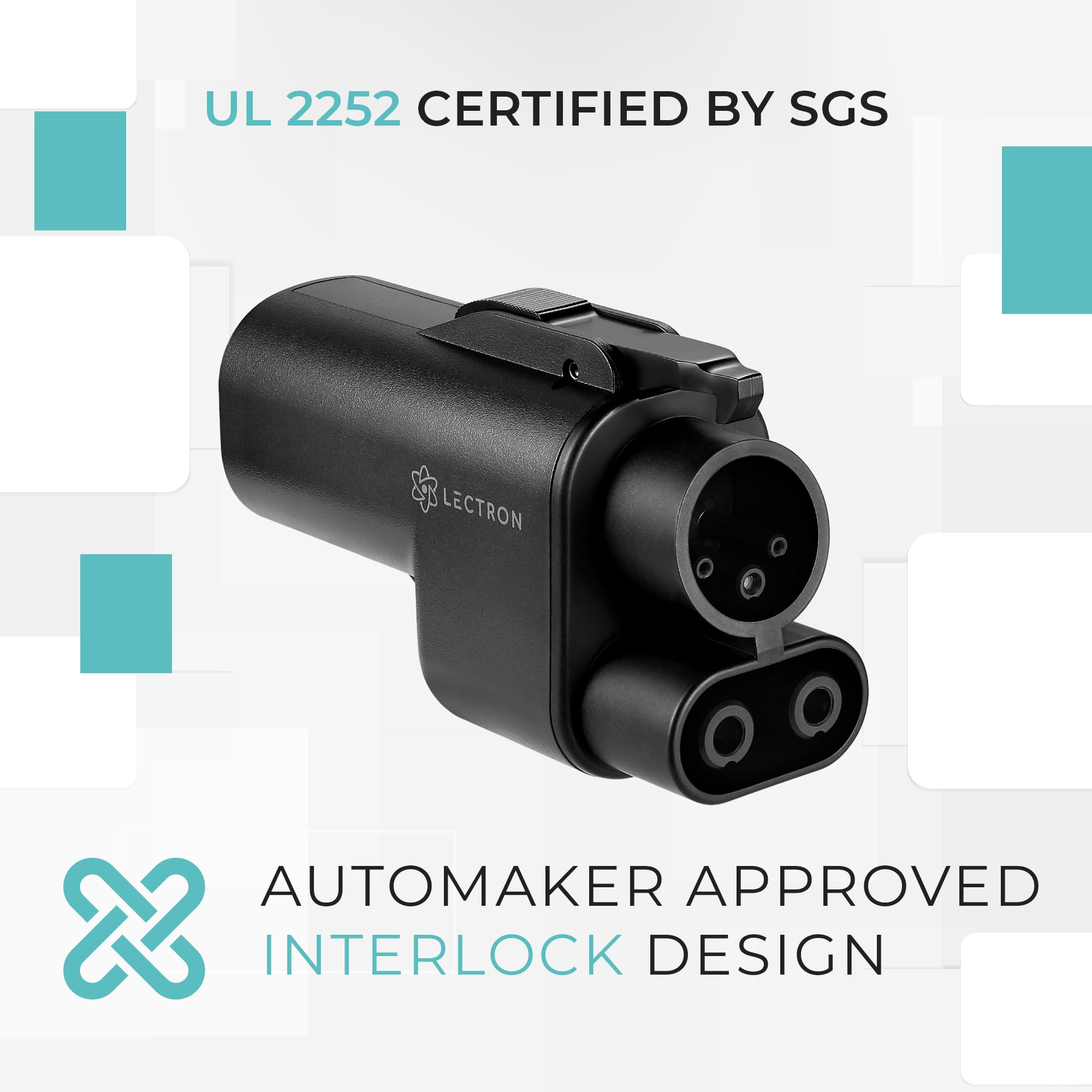 Lectron NACS to CCS Electric Vehicle Adapter with Interlock - 500 Amps / 1000V - Compatible with Tesla Superchargers - CCS1 Fast Charging with Vortex Plus [Check with Your Automaker for Compatibility] - 4