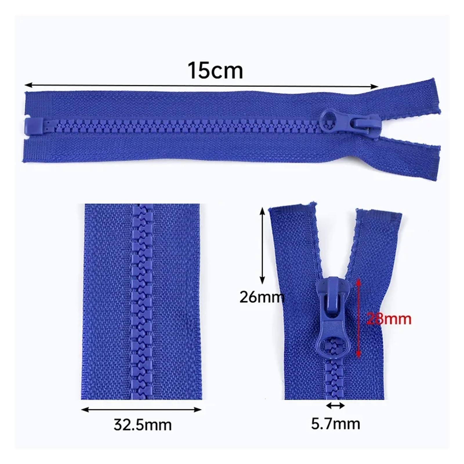 Chiusure Lampo Resina 5/10/20 pz Cucito Cerniera 15 cm Open-End 5# Cerniere In Resina for Abbigliamento Fatto A Mano Separabile Mini Zip Con Cappuccio collare Chiusura(Pink,40pcs)