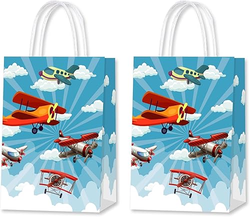 YNOUU Bolsas de golosinas para aviones Bolsas de golosinas para fiestas de avión, bolsas de regalo de aviones, suministros de fiesta de baby shower