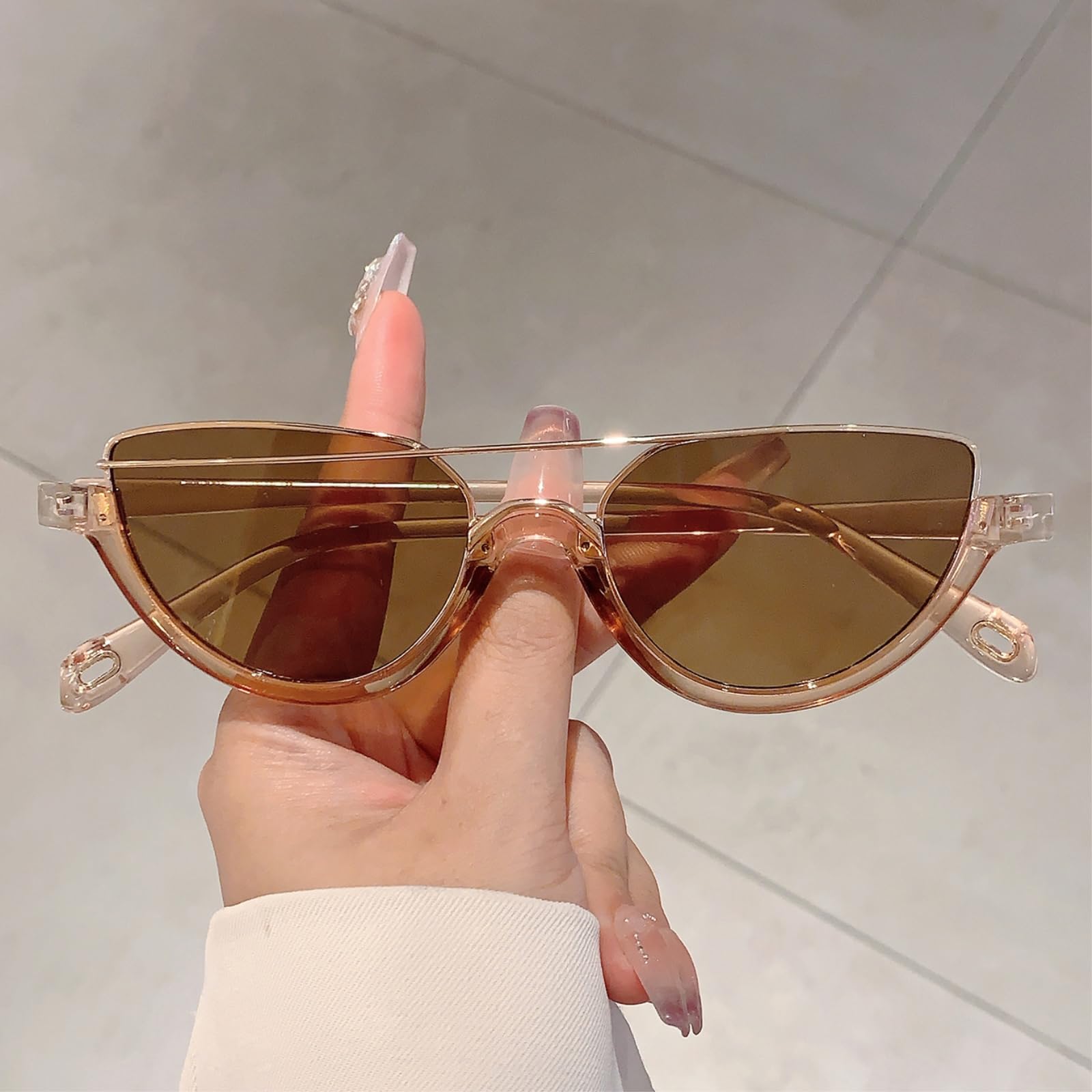 Sonnenbrille Cat Eye Für Frauen Uv400 Retro Leopard Mode Strandausflüge Und Outdoor Gelegenheiten-beige Grey Shows