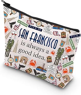 San Francisco Gift San Francisco Skyline Gift San Francisco Zipper Pouch Makeup Bag (San Francisco)
