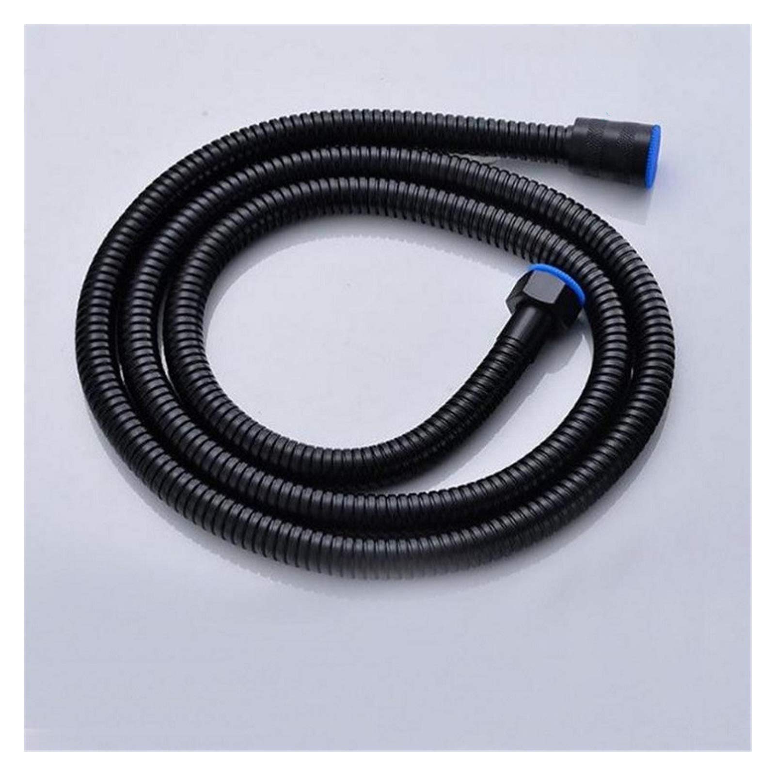 QUNINE Brauseschlauch, Mattschwarz, 1,5 m, 2,0 m, Brauseschlauch, Badewanne, Handbrauseschlauch, Badezimmer-Wasserrohrverlängerung, Edelstahl (Dn20 150) (Schwarz 150) (Schwarz 150)