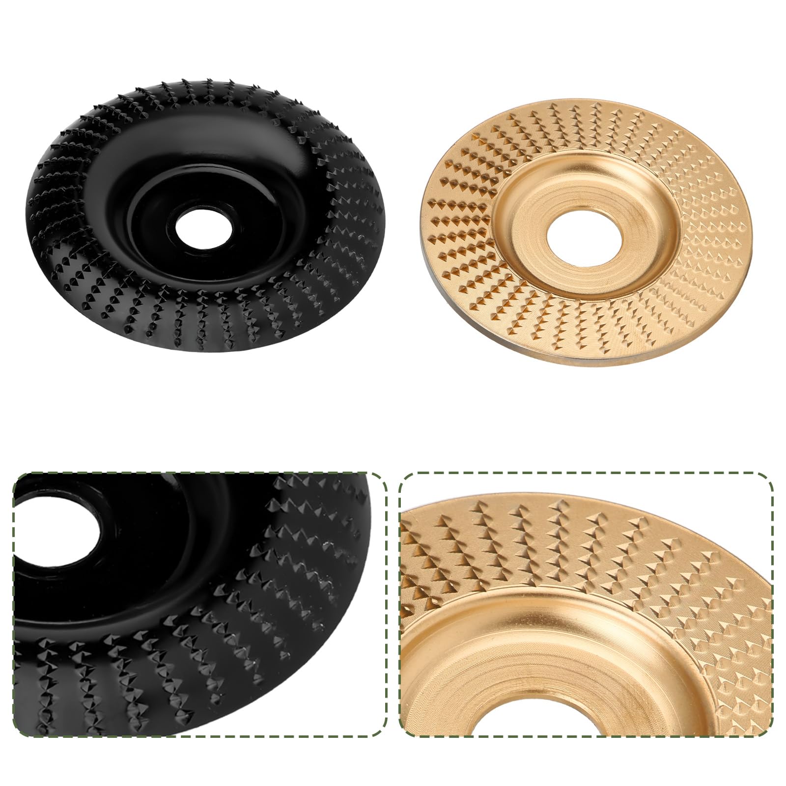 Set 4 Dischi Intaglio Legno Per Smerigliatrice - Ø115mm X 22.2mm, Forme Multiple - Foto 8