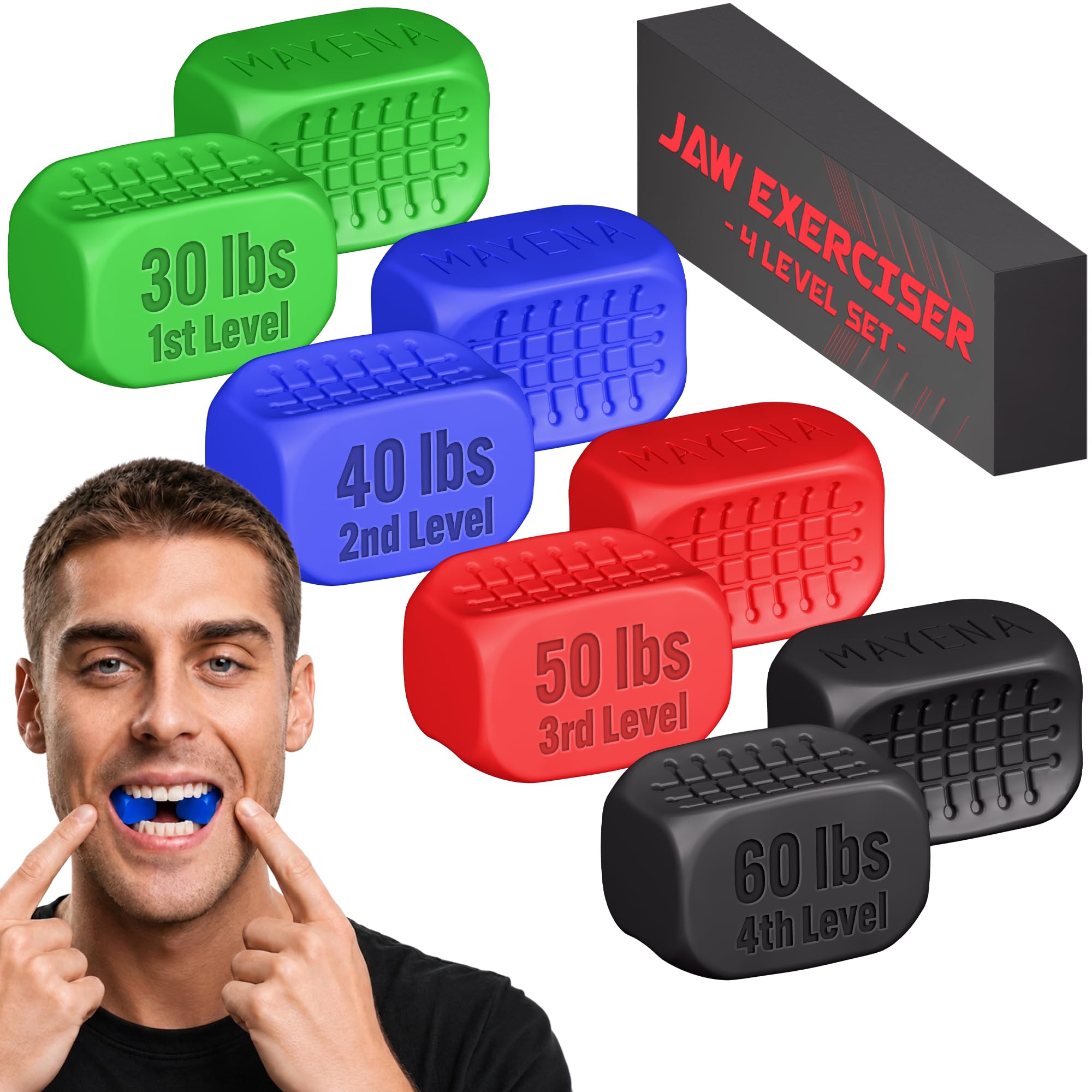 JAW TONER フェイストレーニング 3個セット Amazon.com: Jaw Exerciser for Men & Women - 4 Pack Set - Defines