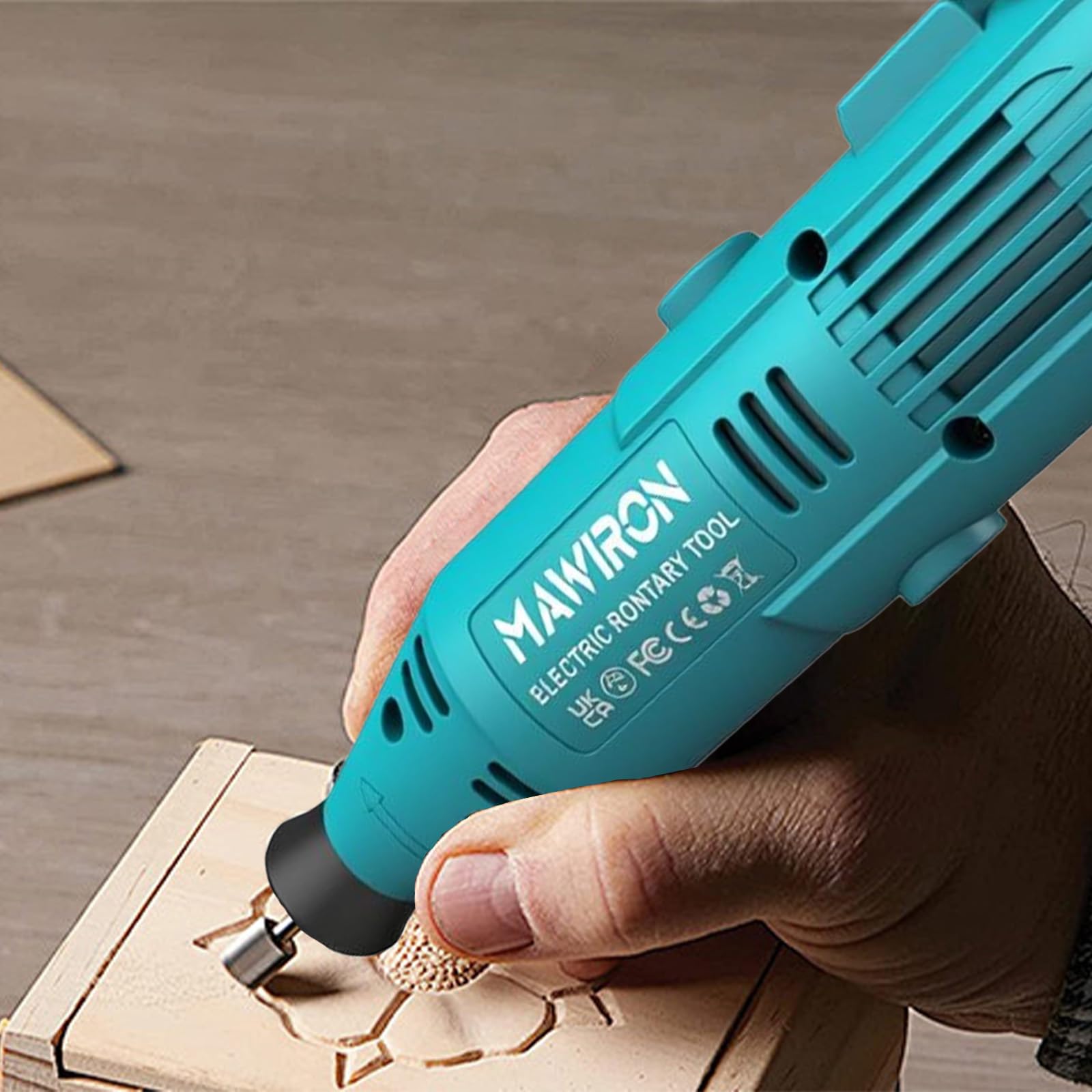 Herramienta rotativa, 8000 – 35000 rpm, kit de herramientas rotativas de velocidad variable con eje flexible, 80 piezas de accesorios y multiherramienta de 200 W, perfecto para lijado detallado