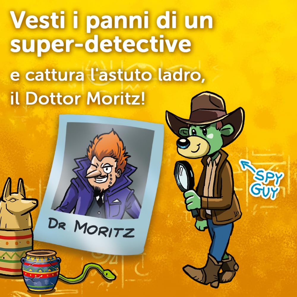 Trefl - Spy Guy Piramide - Gioco Collaborativo di Osservazione, Tabellone 3D con Parti Mobili, Gioco da tavolo per famiglie Adulti e bambini a partire da 6 anni