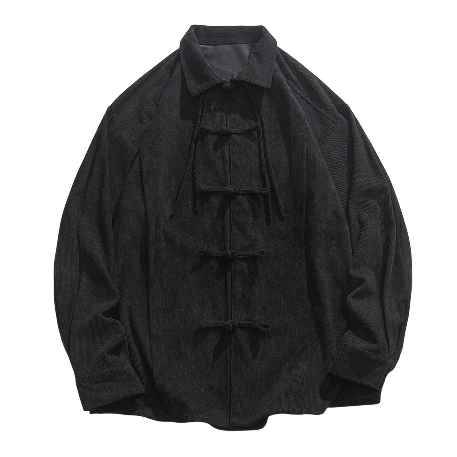 Traje chino tradicional para hombre camisa de pana de manga larga ropa tradicional china transpirable kung fu ropa tops artes marciales chaqueta uniforme manga larga camisa casual