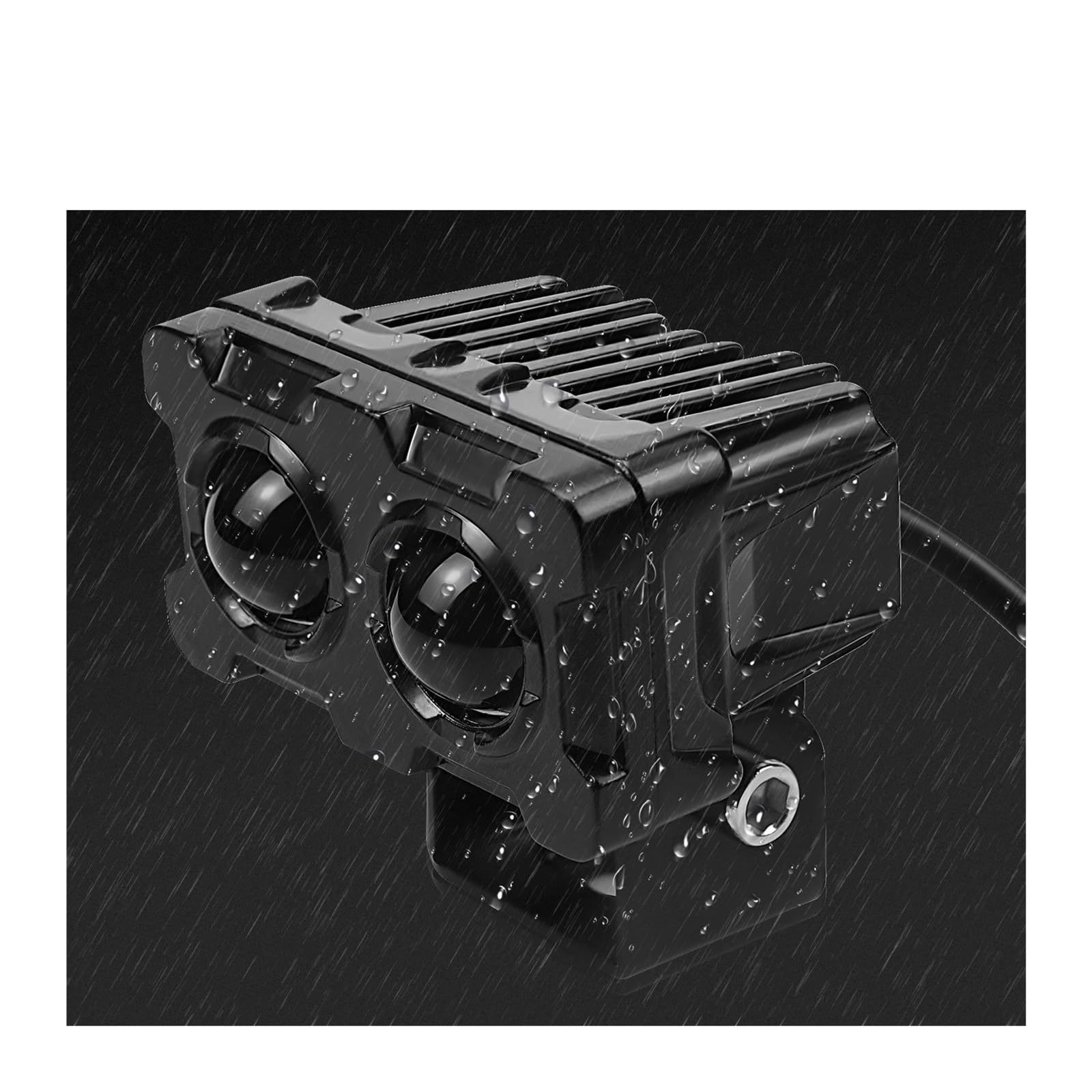 Faretti Moto Faretto Ausiliario A LED Per Moto Faro Fendinebbia Giallo Bianco 12V 20W 5500LM Per Auto ATV Per Camion Biciclette