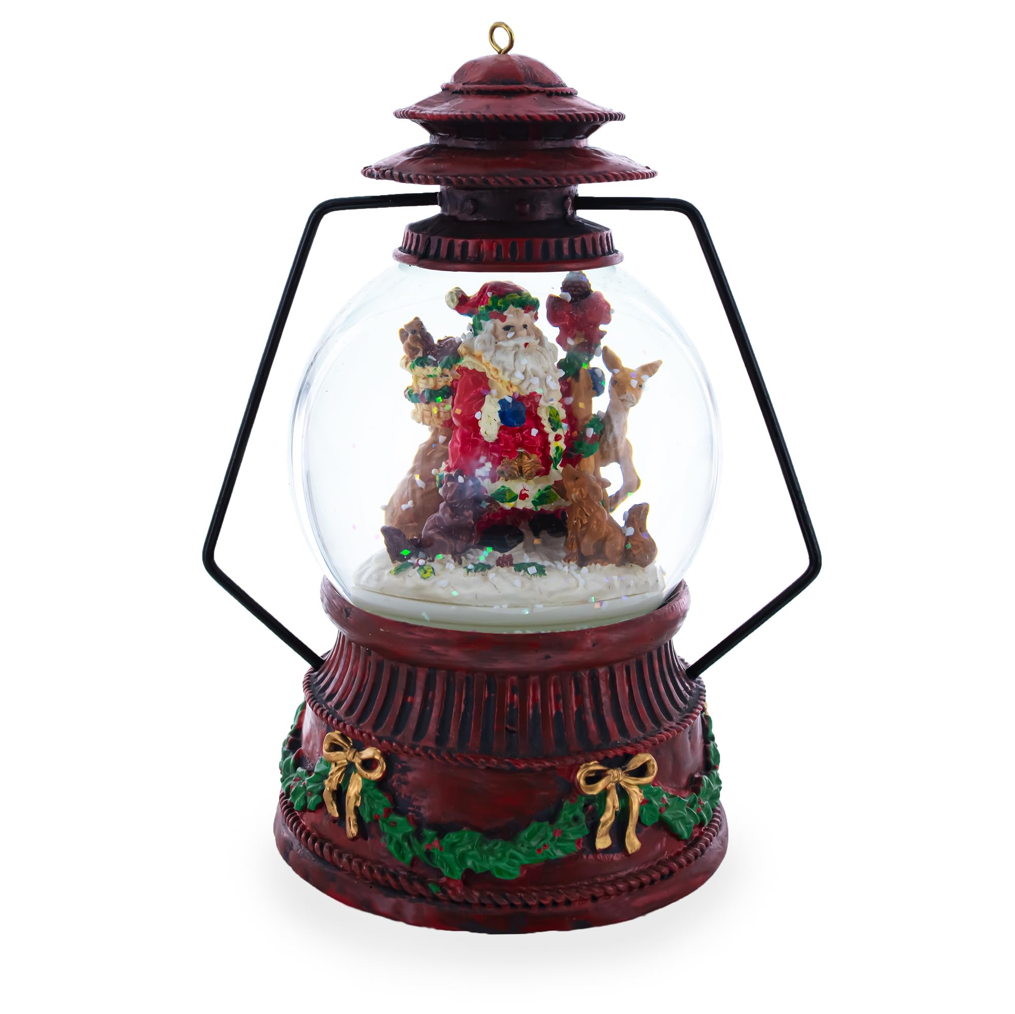 Santa's Wildlife Symphony Illuminated Musical Snow Globe
