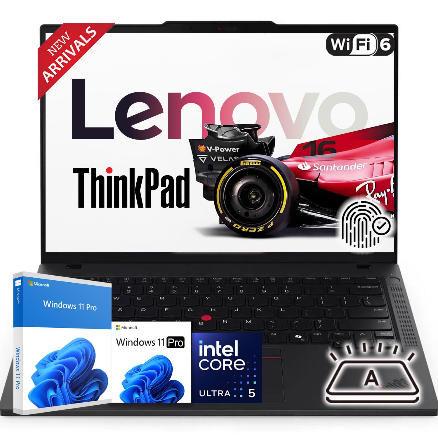 Lenovo New-Gen ThinkPad T14 Business Ai Laptop(2026 Premium Edition), Intel Core Ultra 5 225U CPU, 14" WUXGA Touchscreen, 64GB DDR5, 1TB PCIe, Fingerprint Reader, Backlit Keyboard, Windows 11 Home