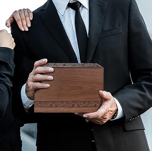 Miniatura 4 de Urnas de cremación para cenizas humanas, adultos, hombres o mujeres, urnas funerarias conmemorativas para cenizas, caja de urnas decorativas de