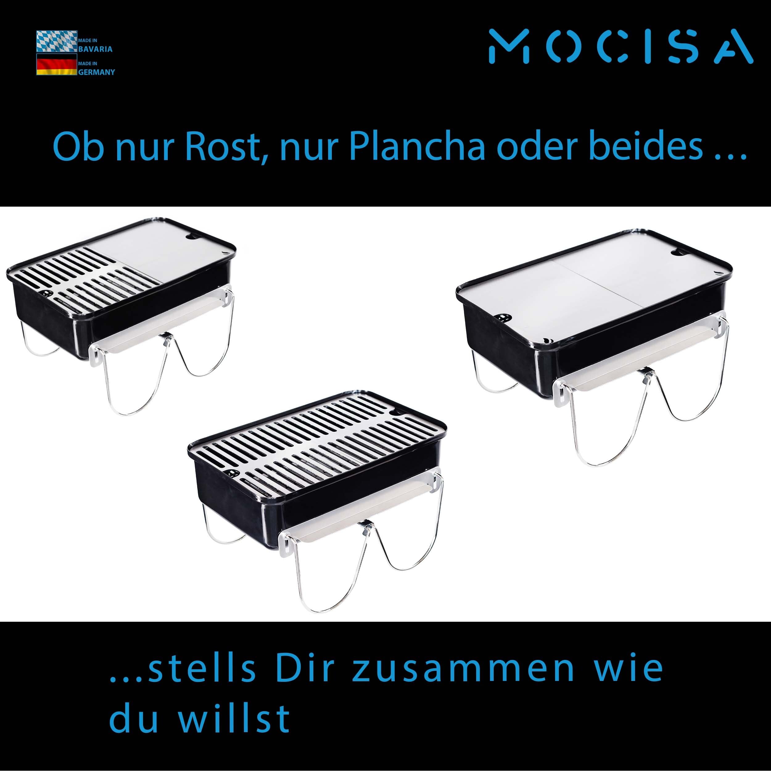 Edelstahl Grillroste für Weber Go-Anywhere | spülmaschinenfest | Set aus 2 Hälften