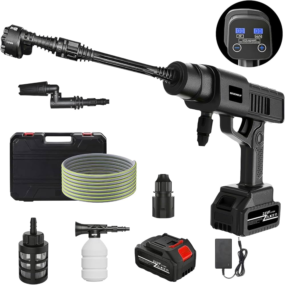 Amazon | 高圧洗浄機 コードレス 充電式 6in1ノズル 大容量バッテリー