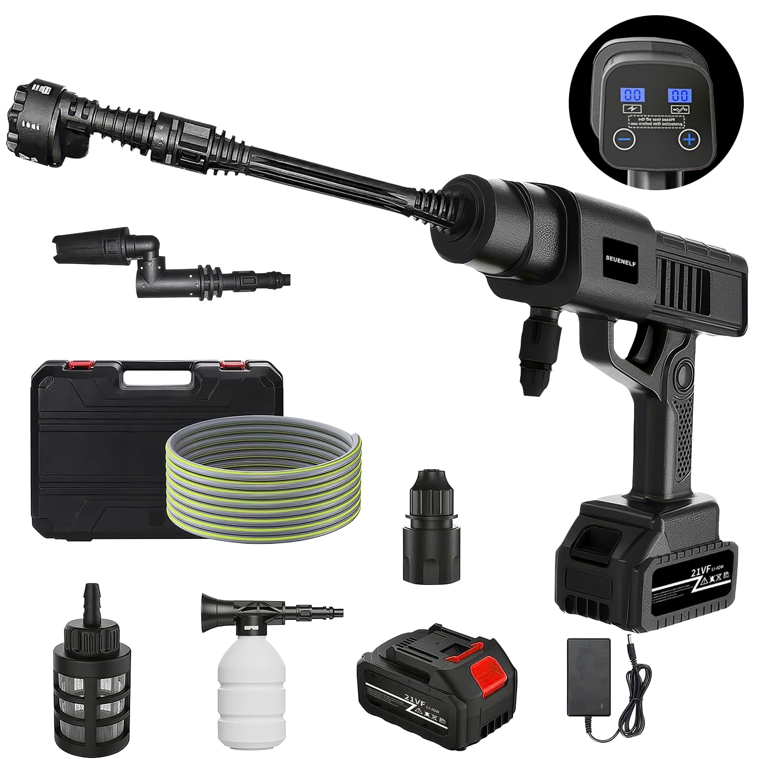 Amazon | 高圧洗浄機 コードレス 充電式 6in1ノズル 大容量バッテリー