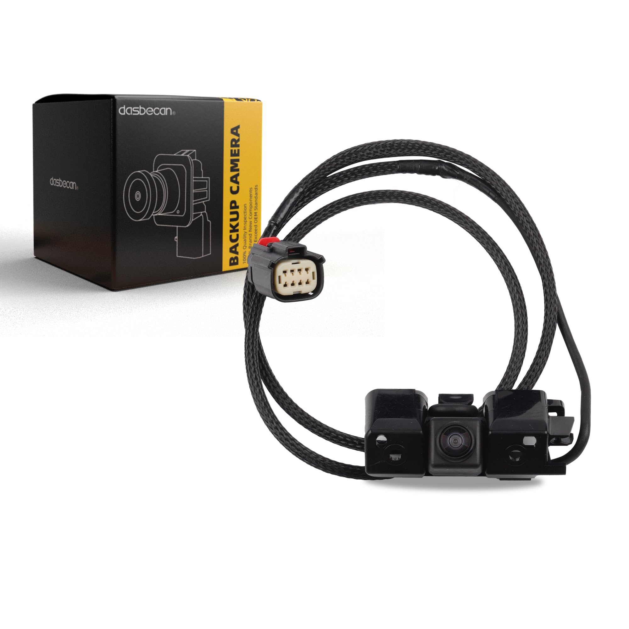 Dasbecan Rear View Reversing Backup Camera Compatible with 8-Pin Chevrolet Silverado GMC Sierra 2500HD 3500HD 2016-2019 6.0L 6.6L V8 Replaces# 84079952 23244435