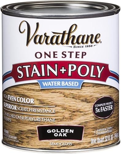 Rust-Oleum 336358 Cuarto de galón de poliuretano de roble dorado