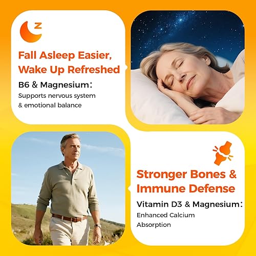 Miniatura 4 de Paquete de 2 cápsulas blandas de suplemento de magnesio, glicinato de magnesio de fácil absorción 400 mg con vitamina B6, D3, magnesio de alta