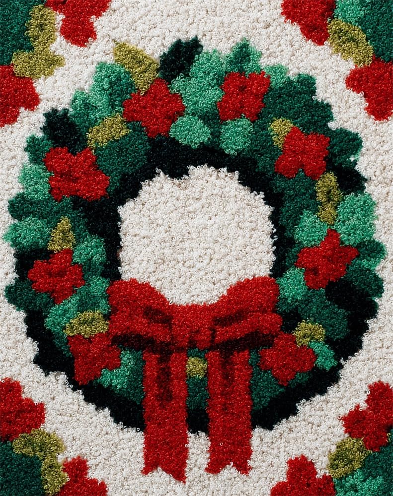 FWRTYCB Latch Hook KitsChristmas Wreath Xmas Garland