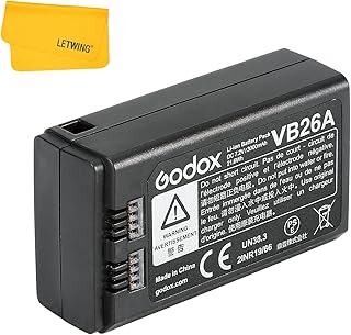 GODOX V1 Battery VB26A Lithium Battery Pack V1S V1C V1N V1F V1O Round Head Flash V860III-S V860III-C V860III-N V860III-F V860III-O V850III AD100Pro MF-R76 Camera Flash Speedlite