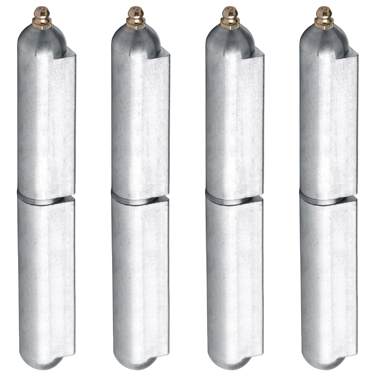 Charnières soudées aluminium lot de 4 pièces robustes de 19.5 cm