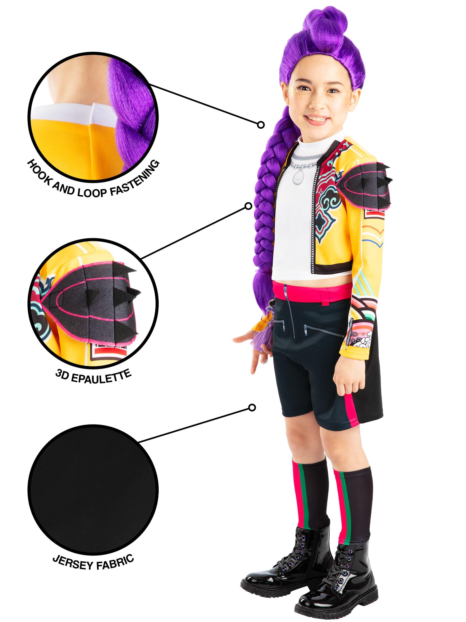 Rubies Official Netflix K-Pop Demon Hunters Rumi Child Costume, Kids Fancy Dress