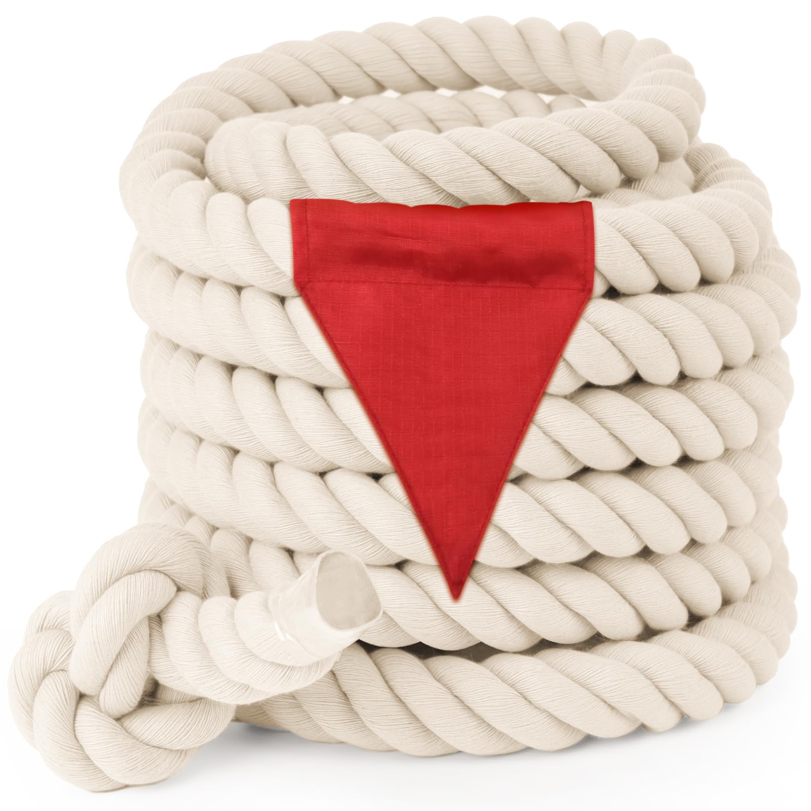 Tauziehen Seil mit Flagge für Kinder und Erwachsene, weiches Baumwoll-Kriegsseil für Feldtag, Familientreffen, Geburtstagsparty-Spiele, Outdoor-Camping, Picknick-Spiele für