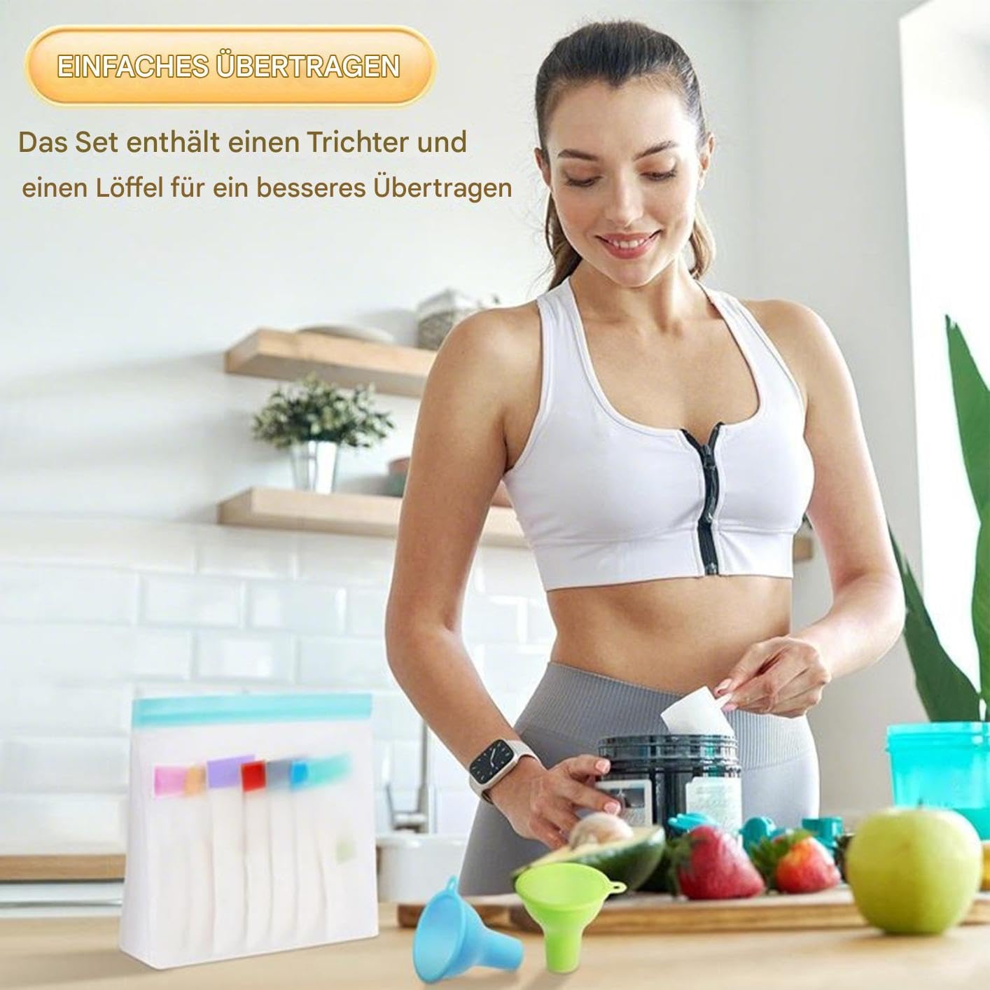 Wiederverwendbare Reise-Tabletten Tabletten- & Muttermilchbehälter