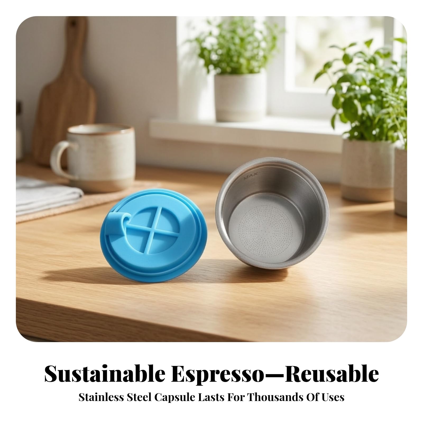 2 Stück Kaffeekapsel mit Silikondeckel, style to 2, 51–100 Ml
