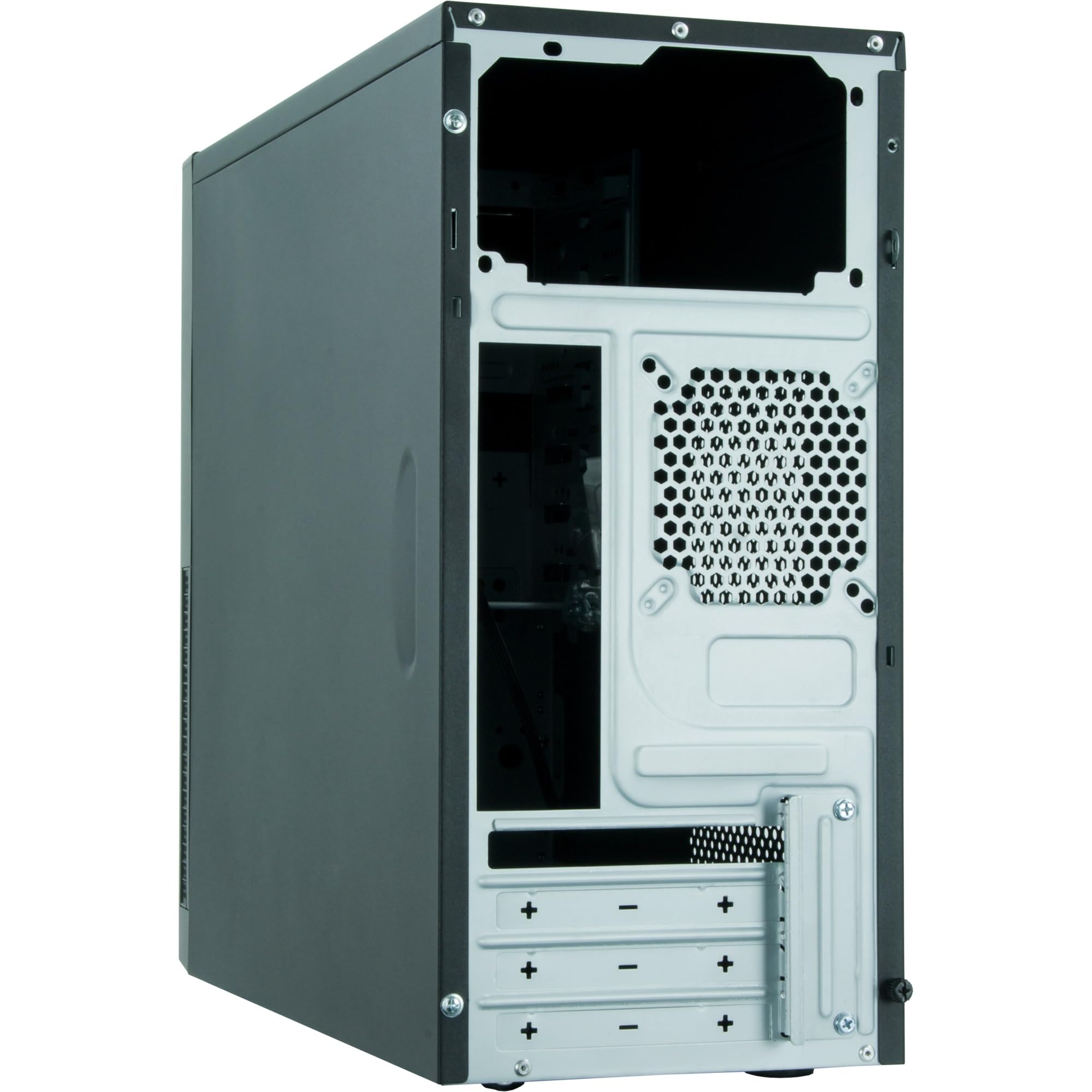 Chieftec HO-11B Torre Negro 350 W - Caja de ordenador (Torre, PC, SECC, Negro, Micro ATX, 14 cm)