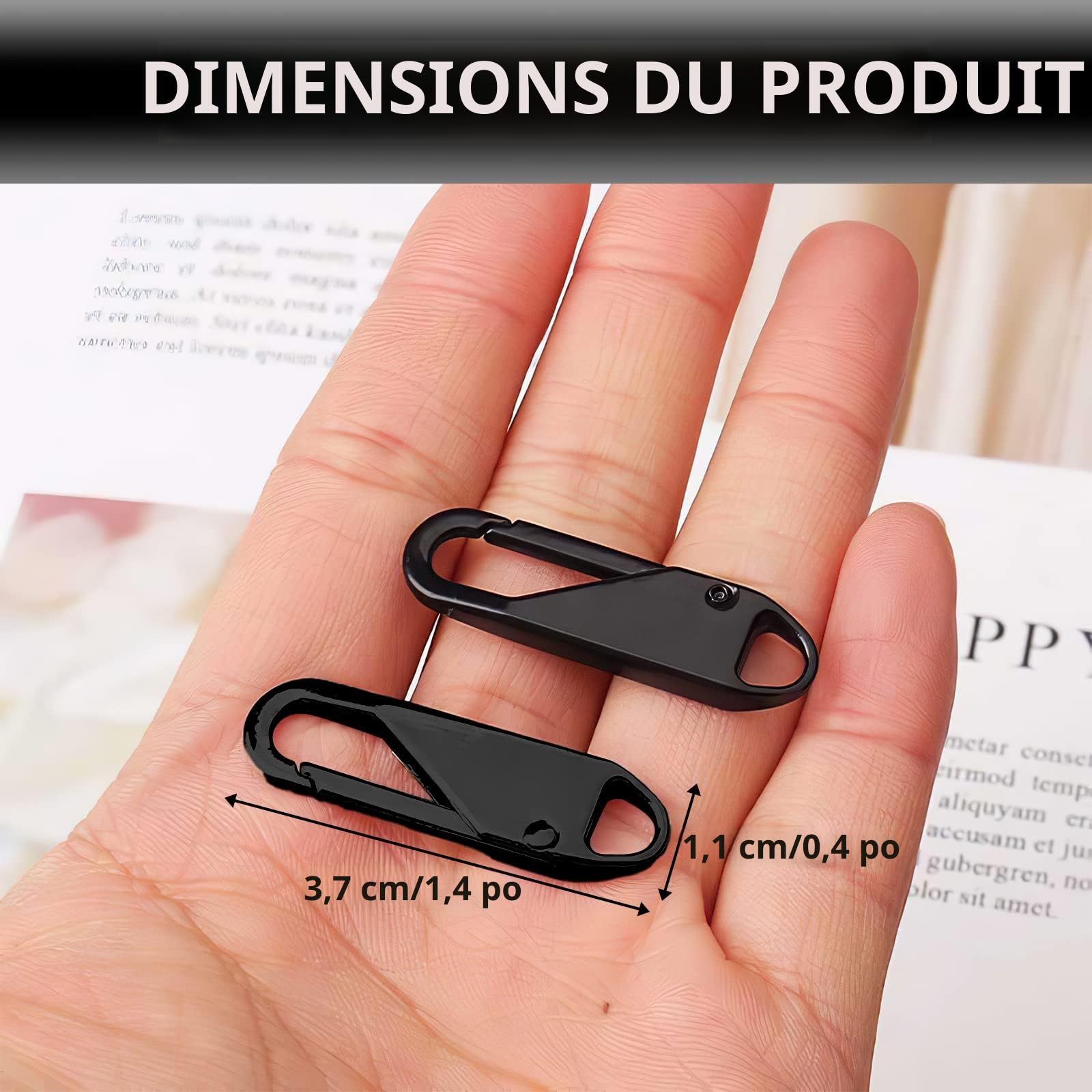 16 Pièces Fermeture Eclair Accessoires, Onglets De Fermeture à Glissière En Métal, Tête De Fermeture éclair Universelle Amovible Pour Vêtements, Bagages, Valises, Sacs à Dos (2 Tailles, 4 Couleurs