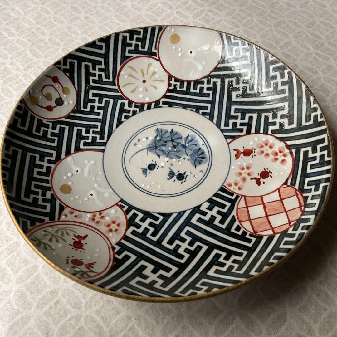 原依子絵付け六寸皿