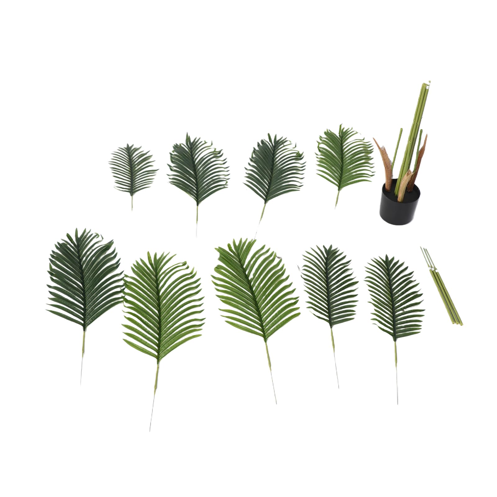 Palma artificiale in plastica, finta pianta tropicale realistica, decorazione perfetta per la casa e l'ufficio per gli amanti della natura (1,2 m)
