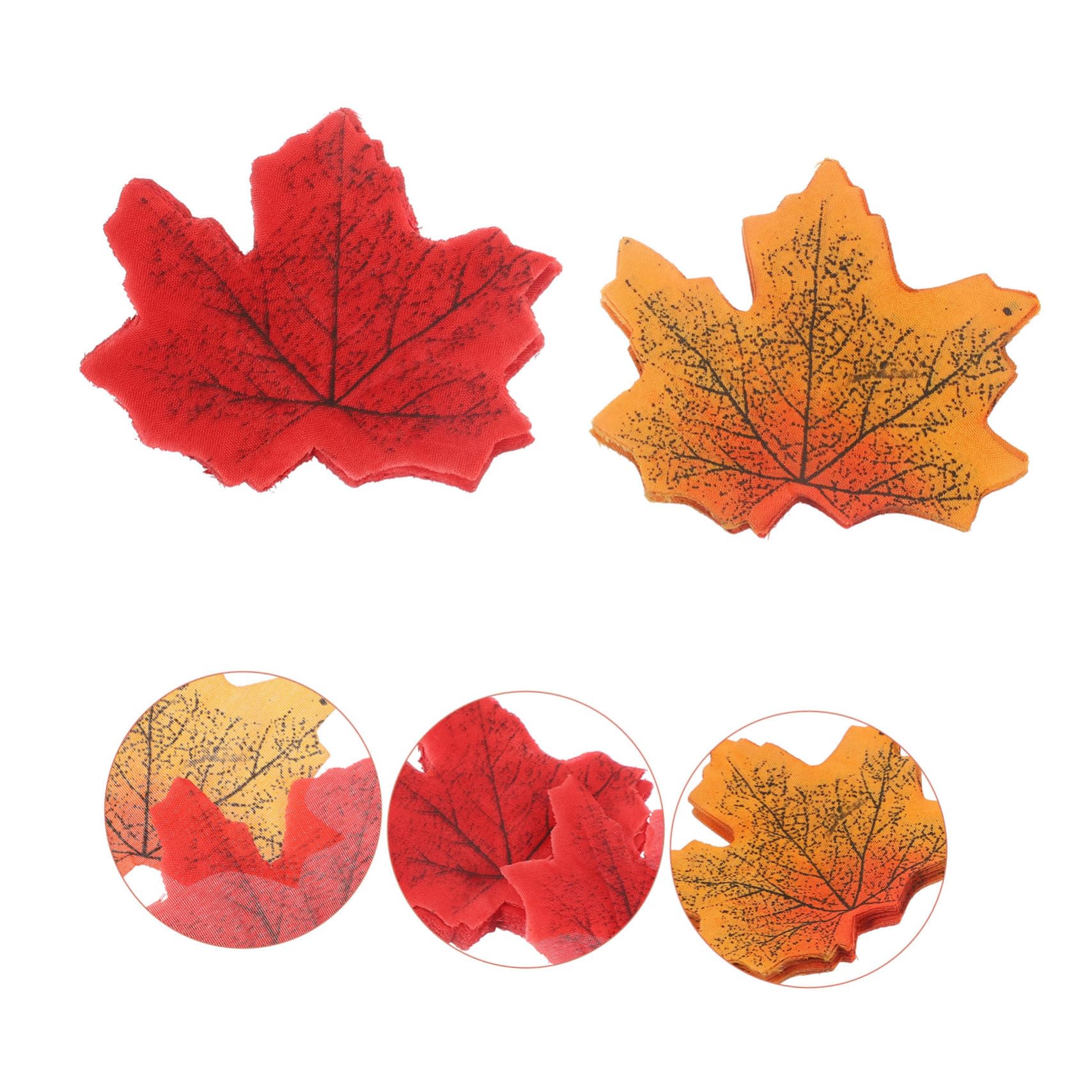 PRETYZOOM 3 Set Foglie Autunnali Home Decor Decorazione Casa Addobbi Feste All'aperto Foglie Finte Sentito Forniture Di Ringraziamento Simulazione Foglia D'acero Panno Di Seta 500 Pezzi * 3