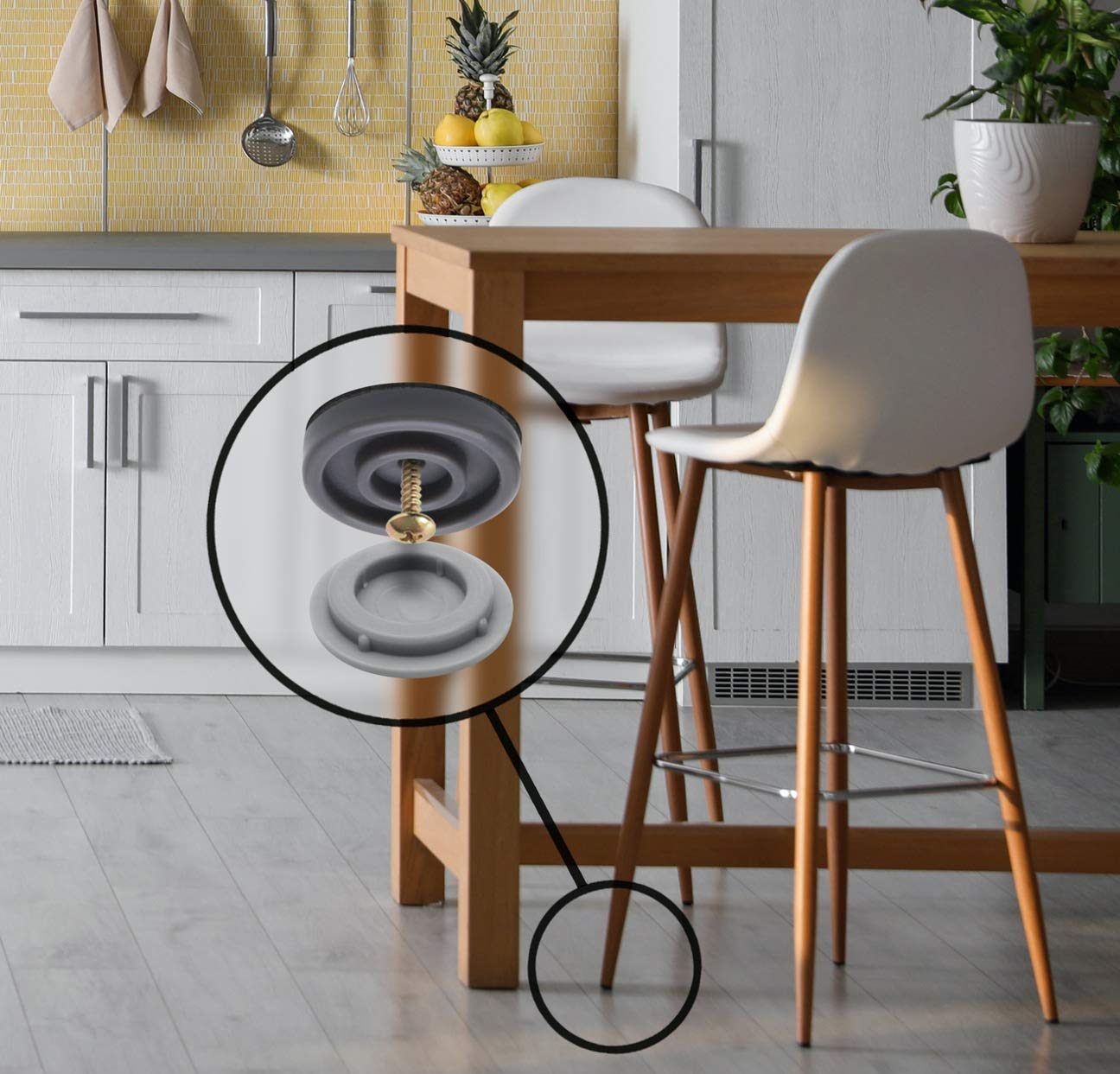 Buy GorillaGlides CB193 3/4 Inch Chair Glides / Furniture Feet Floor