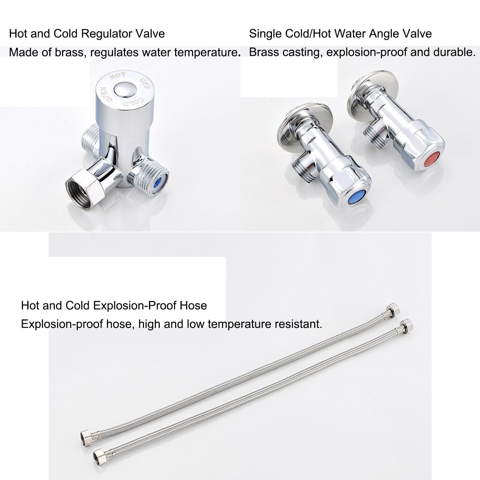 Grifo automático con Sensor, Grifo Inteligente de Agua fría y Caliente, Alimentado por batería de CC, se apaga automáticamente en 1 Segundo (Agua de aleación 2).