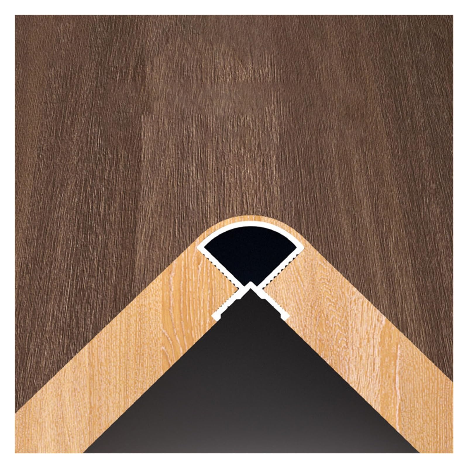 Profilo di finitura ad arco in alluminio con raggio di curvatura a quarto di cerchio, Struttura di riempimento curva di varie dimensioni(R 18mm(23/32"),L 74.8in/190cm)