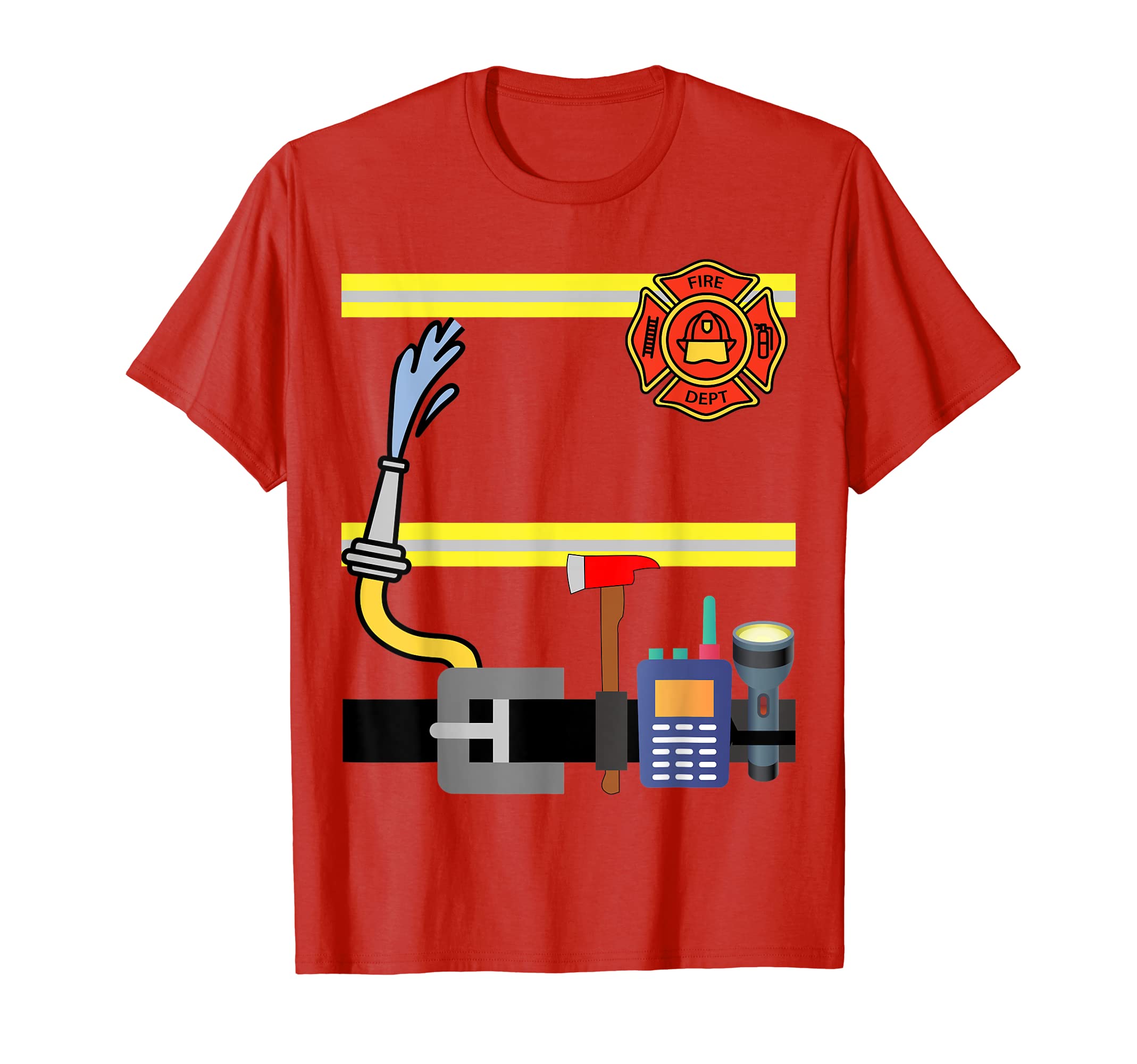 Easy lazy Costume by PequeKidsBoys girl men kid women's fireman firefighter lazy costume T-ShirtOEKO-TEX STANDARD 100