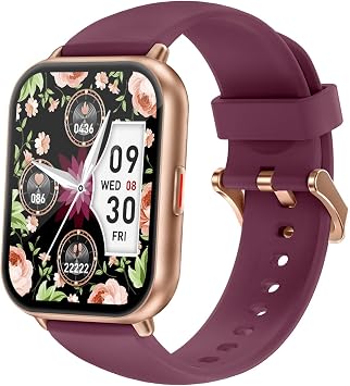 Smartwatch, Compatible with iPhone/Android, Bluetooth Calling Function, 1.85 Inches, Large Screen, Pedometer, Smart Watch, Incoming Call Notifications, IP68 Waterproof, Alarm, Timer, Stopwatch,