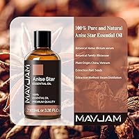 Vista 3 de MAYJAM - Aceite esencial de anís estrella, aceites puros de estrella de anís para difusores, 3.38 onzas líquidas, aceite esencial de anís estrellado