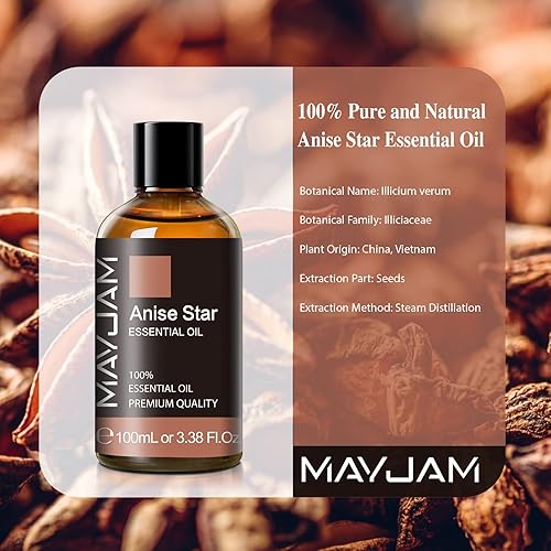 Miniatura 3 de Turmeric Essential Oil, MAYJAM Pure Essential Oils for Diffusers, 3.38FL.OZ100ML Large Volume Turmeric Oil with Premium Glass Dropper