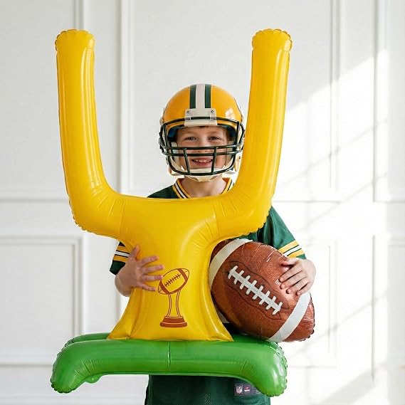 Football Party Decorations & with Football Goalpost Touch Down Letter Banner Foil Balloons for Kids Adults Sports Theme Birthday Major Game Day Tailgating Supplies Season Celebration Supplies
