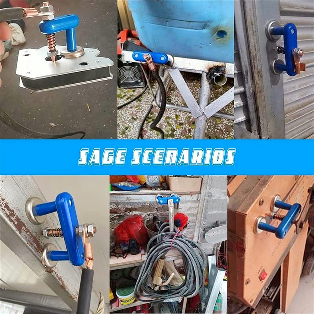 2 PCS Super Magnetic Welding Support Clip Strongly Fixed Grounding Head With Iron Absorption Welding Magnet Head Electric Welding Machine Grounding Clamp