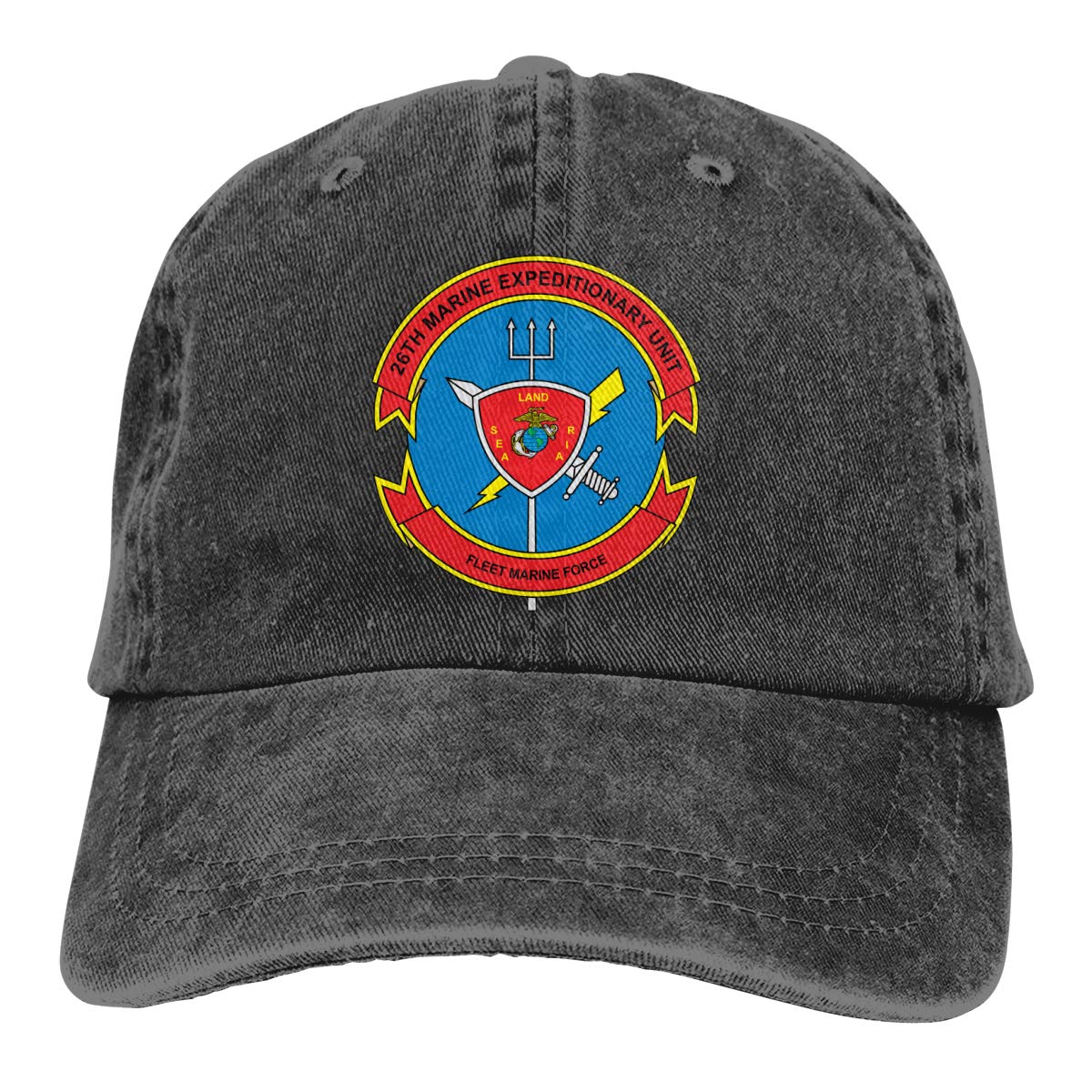 WMDDMarine Corps 26th Expeditionary Unit Cap Baseball Hat AdjustableUnisex Flat Cap Peaked Hat Tennis Caps in-Space- Baseball Caps Gifts for Teens Black