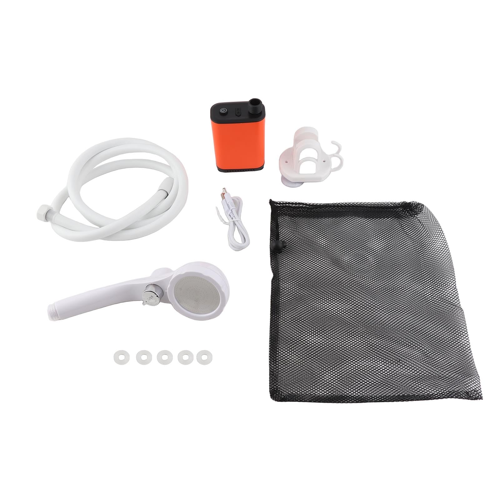 Doccia portatile campeggio, pompa doccia campeggio flusso d'acqua 3 livelli | Pompa per doccia esterna con angolo del tubo da 5,9 piedi, doccia riscaldata per campeggio, spruzzatore d'acqua per i viaggi