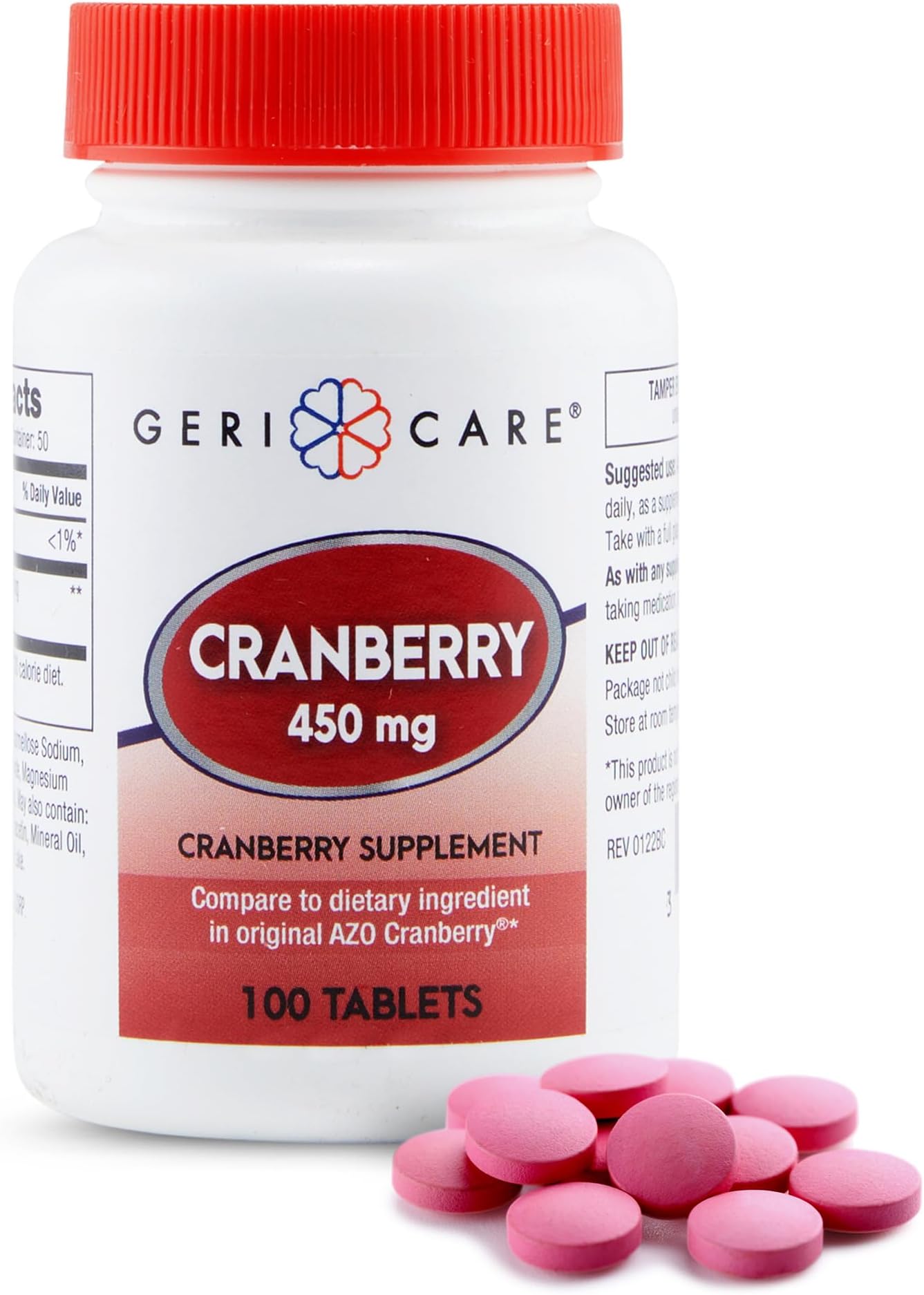 Geri Care Cranberry Pills 450MG 100Count (Helps You Fight Off Urinary Tract Infections)