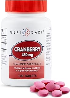 High-Potency Cranberry Supplement By GeriCare- 450mg Pure Cranberry Tablets For Urinary Tract Health- Natural UTI Prevention For Men & Women- GMO, Gluten & Dairy Free Cranberry Concentrate [100 Count]