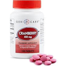 High-Potency Cranberry Supplement By GeriCare- 450mg Pure Cranberry Tablets For Urinary Tract Health- Natural UTI Prevention For Men & Women- GMO, Gluten & Dairy Free Cranberry Concentrate [100 Count]